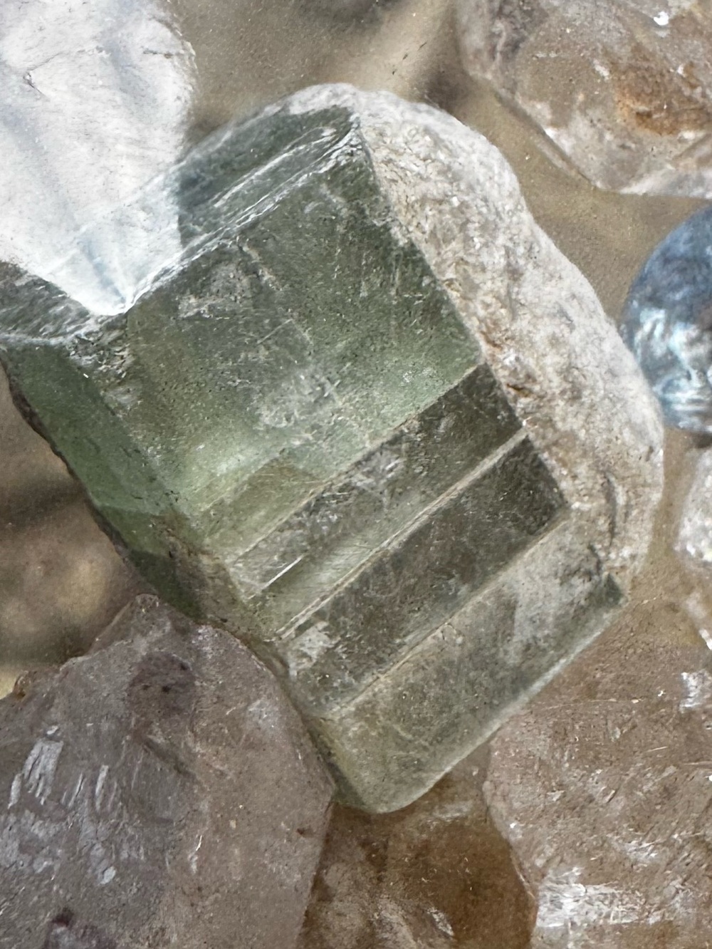 Rarw Bi/color Tourmaline Crystal Specimen Blue/green - Picture 4 of 4